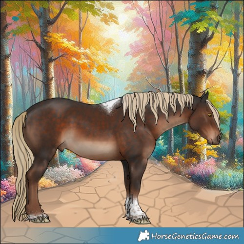 Horse Color:Liver Chestnut Tobiano Rabicano