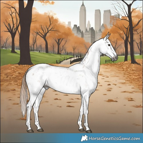 Horse Color:Gray Chestnut Sabino