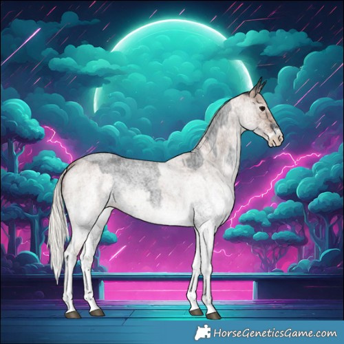 Horse Color:White Spotted Blue Roan Rabicano  and White Spotted Silver Blue Roan Rabicano 