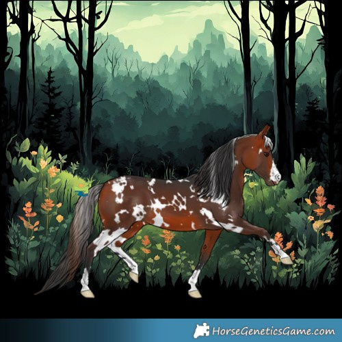 Horse Color:White Spotted Bay 