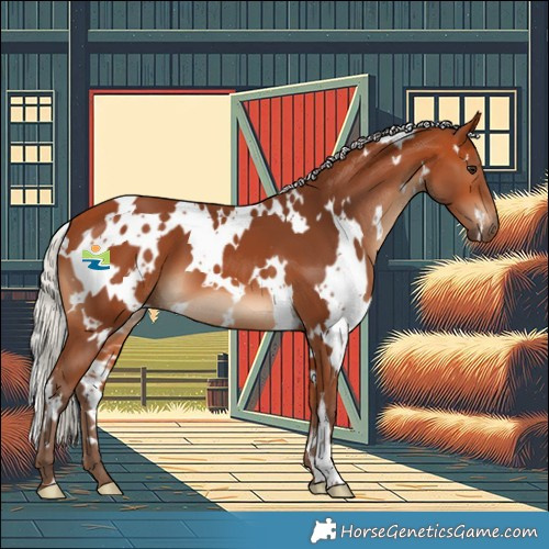 Horse Color:White Spotted Silver Bay 