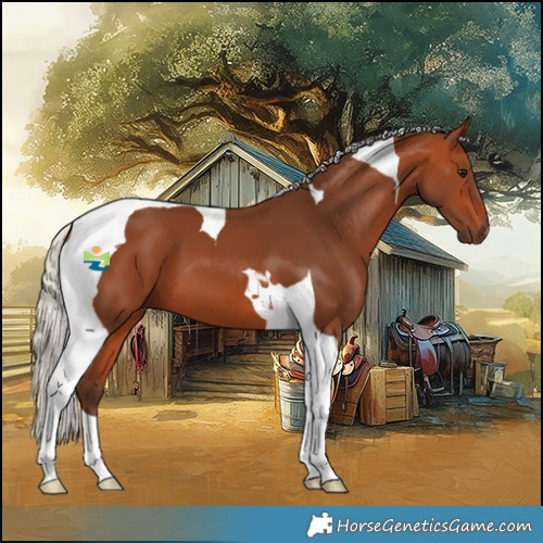 Horse Color:Silver Bay Tobiano 