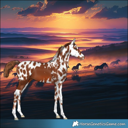 Horse Color:Chestnut Skewed Appaloosa 