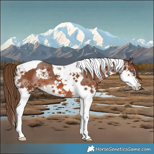 Horse Color:Liver Chestnut Splash Tobiano 