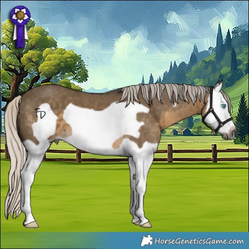 Horse Color:Gray Silver Smoky Grullo Splash Frame 