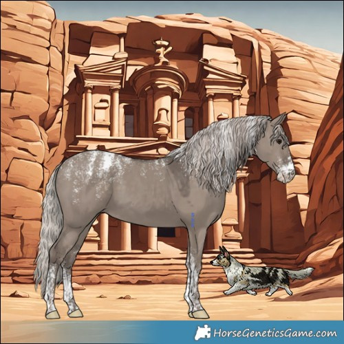 Horse Color:Powder White Silver Grullo Rabicano 