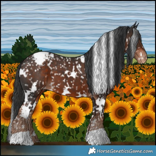 Horse Color:White Spotted Liver Chestnut Snowflake Varnish