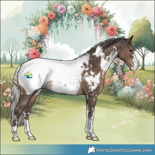 Horse Color:White Spotted Silver Black Appaloosa Rabicano 