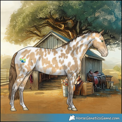Horse Color:Amber Cream Champagne Appaloosa 