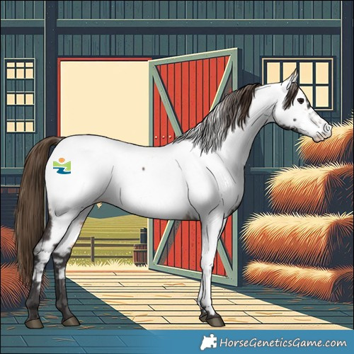 Horse Color:Buckskin Near Fewspot 