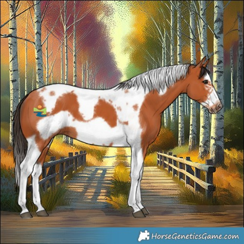 Horse Color:Bay Splash Tobiano Frame 