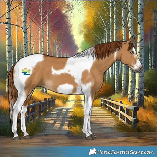 Horse Color:Gray Red Dun Splash Tobiano Frame 