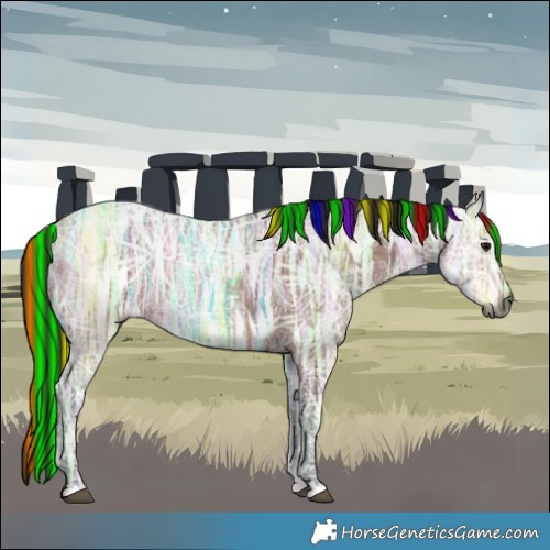Horse Color:Gray Painted Bay Ice