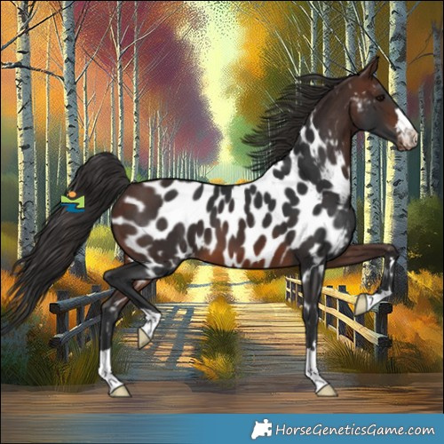 Horse Color:Brown Appaloosa