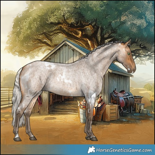 Horse Color:White Spotted Silver Buckskin Roan
