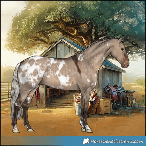 Horse Color:White Spotted Silver Brown Dun Appaloosa 