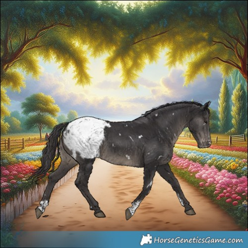 Horse Color:White Spotted Smoky Black Sabino Appaloosa Rabicano 