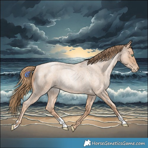 Horse Color:Gold Champagne Roan Pearl Rabicano 