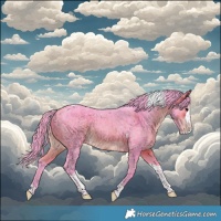 Horse Color:Watercolor Bay Merle Splash Tobiano Varnish