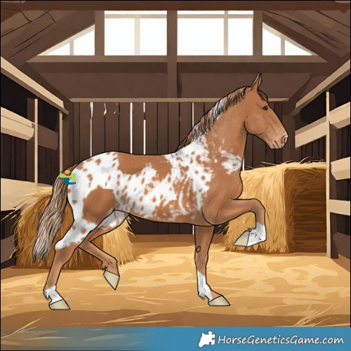 Horse Color:Chestnut Skewed LP Spotted 