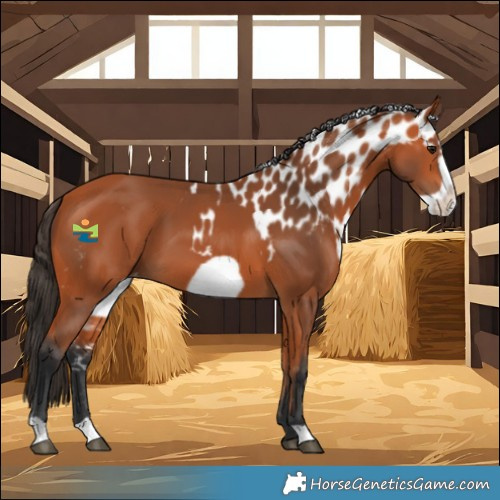 Horse Color:Bay Frame Skewed LP Spotted 