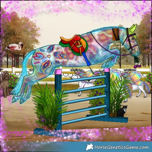 Horse Color:Thunderstruck Plaid White Spotted Silver Brown