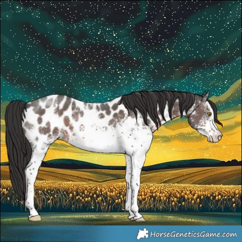 Horse Color:White Spotted Liver Chestnut Sabino Near Leopard 