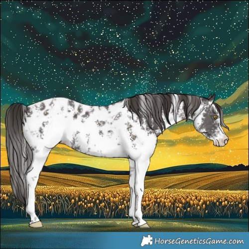 Horse Color:Liver Chestnut Sabino Near Leopard 