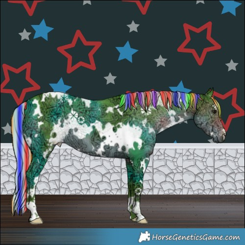 Horse Color:Painted Watercolor White Spotted Chocolate Silver Smoky Black Ice 