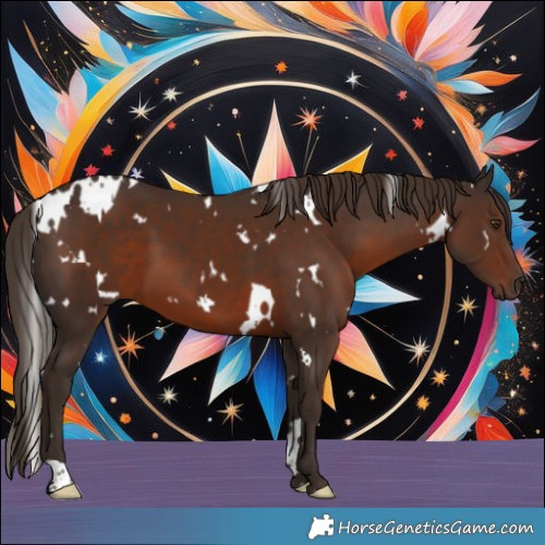 Horse Color:White Spotted Liver Chestnut 