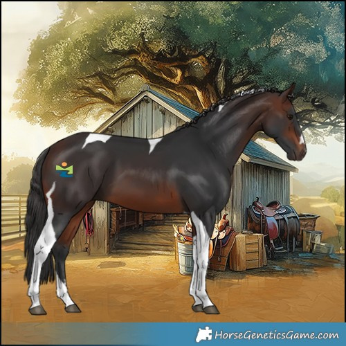 Horse Color:Brown Tobiano 