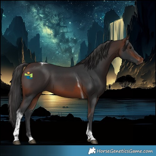 Horse Color:Brown Tobiano 