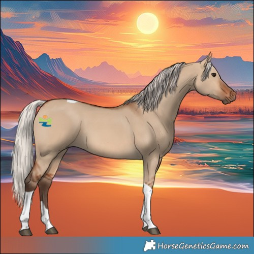 Horse Color:Silver Brown Dun Tobiano 