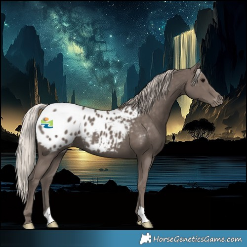 Horse Color:Silver Black Blanket 
