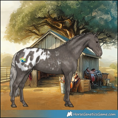Horse Color:Silver Black Appaloosa 