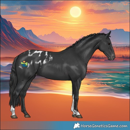 Horse Color:Black Tobiano Blanket 