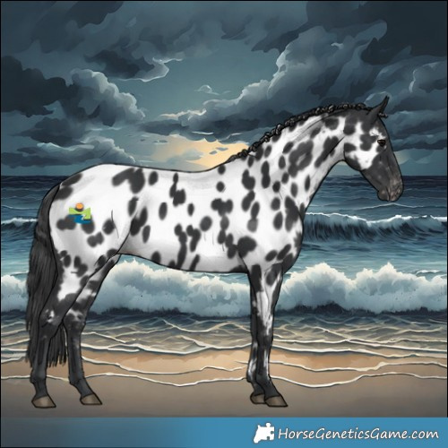 Horse Color:Black Near Leopard 
