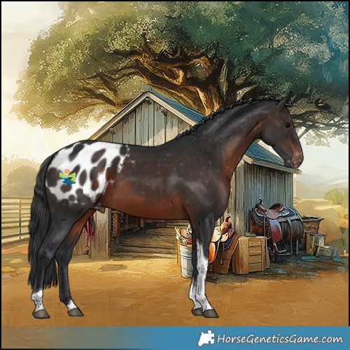 Horse Color:Brown Tobiano Appaloosa