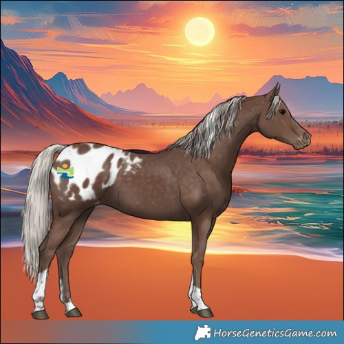Horse Color:Silver Black Tobiano Blanket 