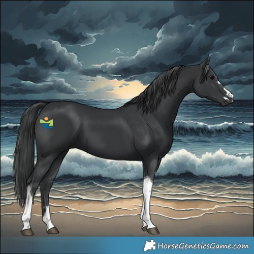 Horse Color:Black Tobiano 