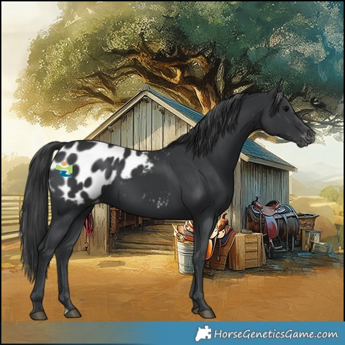 Horse Color:Black Appaloosa 