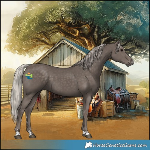 Horse Color:Silver Black 