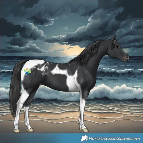 Horse Color:Black Tobiano Blanket 