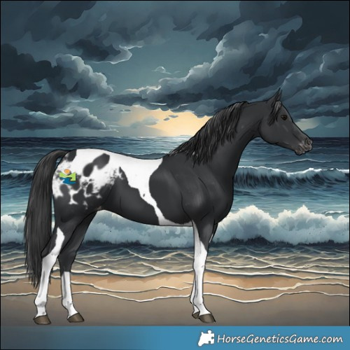 Horse Color:Black Tobiano Blanket 
