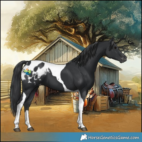 Horse Color:Black Tobiano Appaloosa 