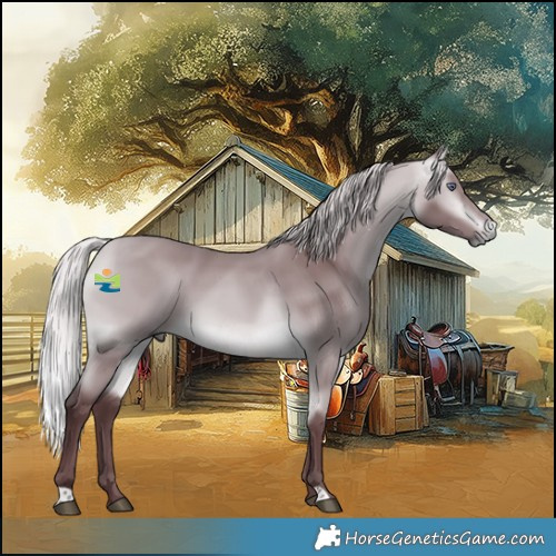 Horse Color:Chocolate Silver Buckskin Chinchilla 