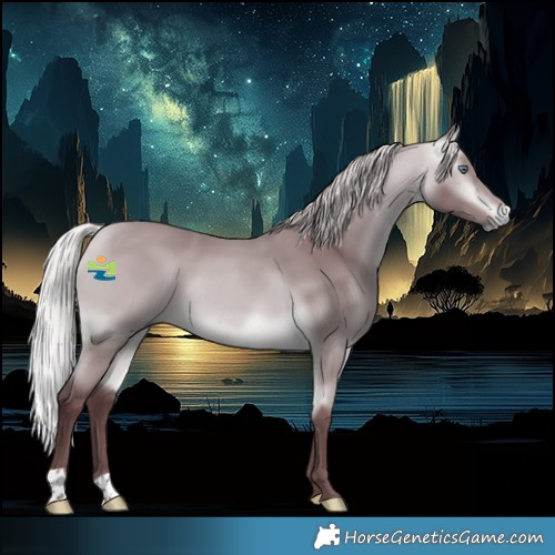 Horse Color:Chocolate Silver Buckskin Chinchilla 