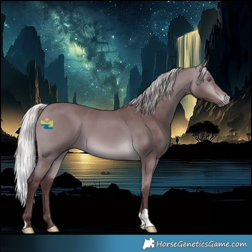 Horse Color:Chocolate Silver Brown Chinchilla 