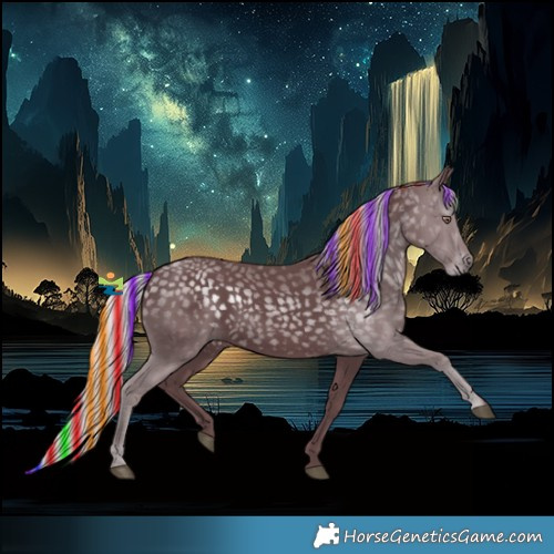 Horse Color:Painted Chocolate Silver Black Chinchilla 