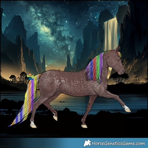Horse Color:Painted Chocolate Silver Black Chinchilla 
